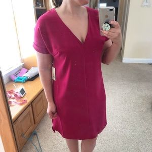 Pink shift dress